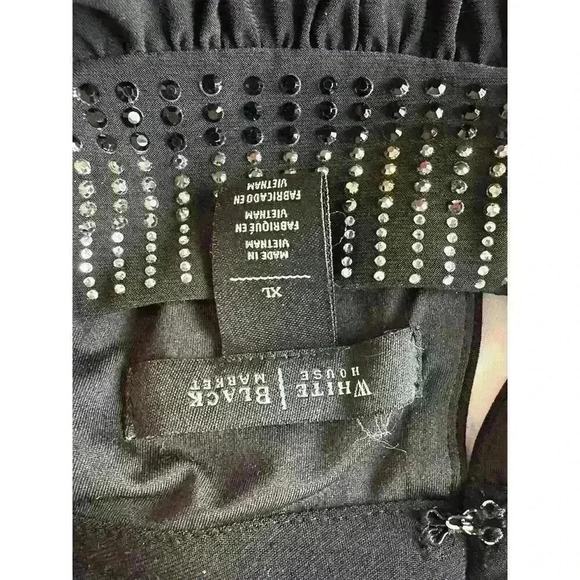 White House Black Market Beaded Neckline Halter Cocktail Dress Size XL - Picture 7 of 8